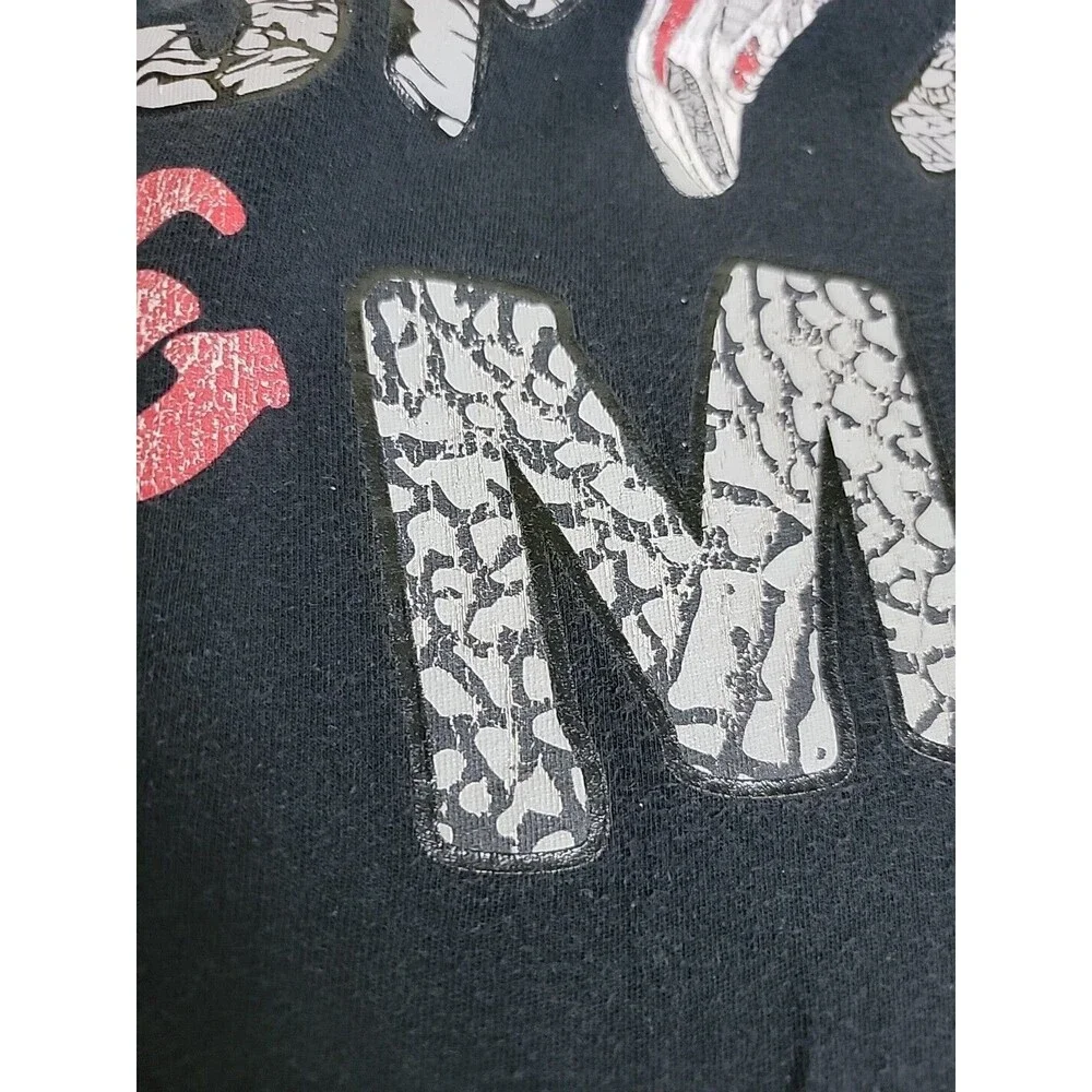 Jordan Spike Mike Shirt Mens XL Black Shoe Graphic Basketball Elephant Print‎ *